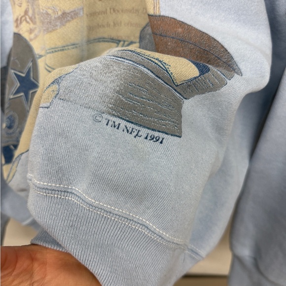 Vintage Dallas Cowboy Crew Neck 1991 Super Bowl - Picture 3 of 4